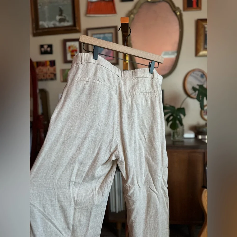 A&F Sloane Low Rise Tailored Linen-Blend Pant - Picture 3 of 9